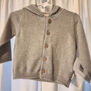 Burt' Bees Baby Button Down Hooded Cardigan